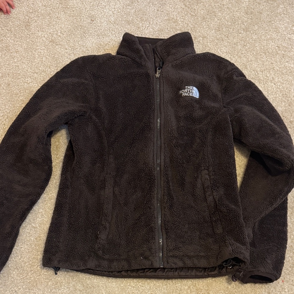 Women’s small The North Face Dark Brown Fleece fuzzy teddy Jacket